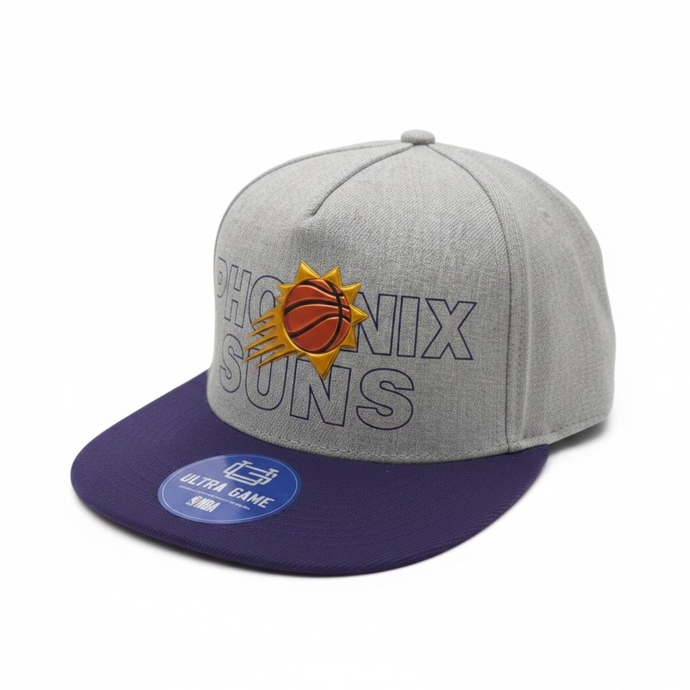 Phoenix Suns NBA Ultra Game Snapback Hat Gray Purple Flat Brim Cap VGMJ070F OSFM